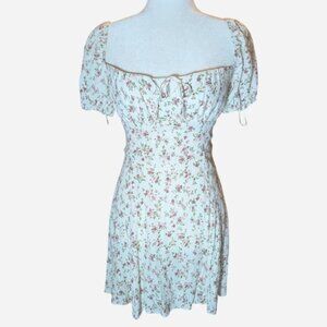 Pre-owned Reformation White Floral Dress